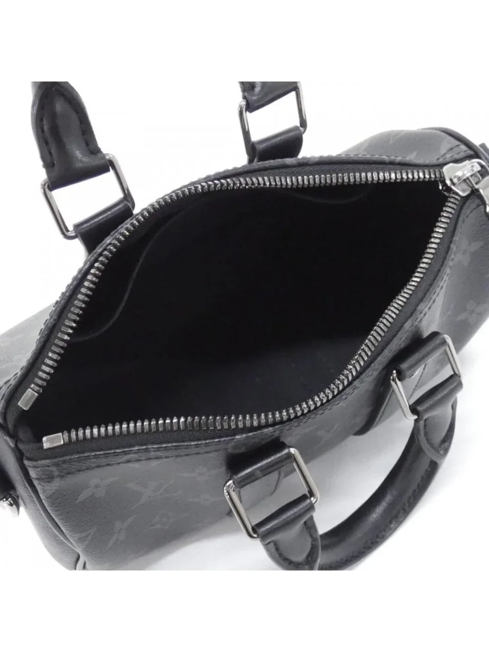 Louis Vuitton Monogram Eclipse Reverse Keepall Bandouliere 25 Boston Bag